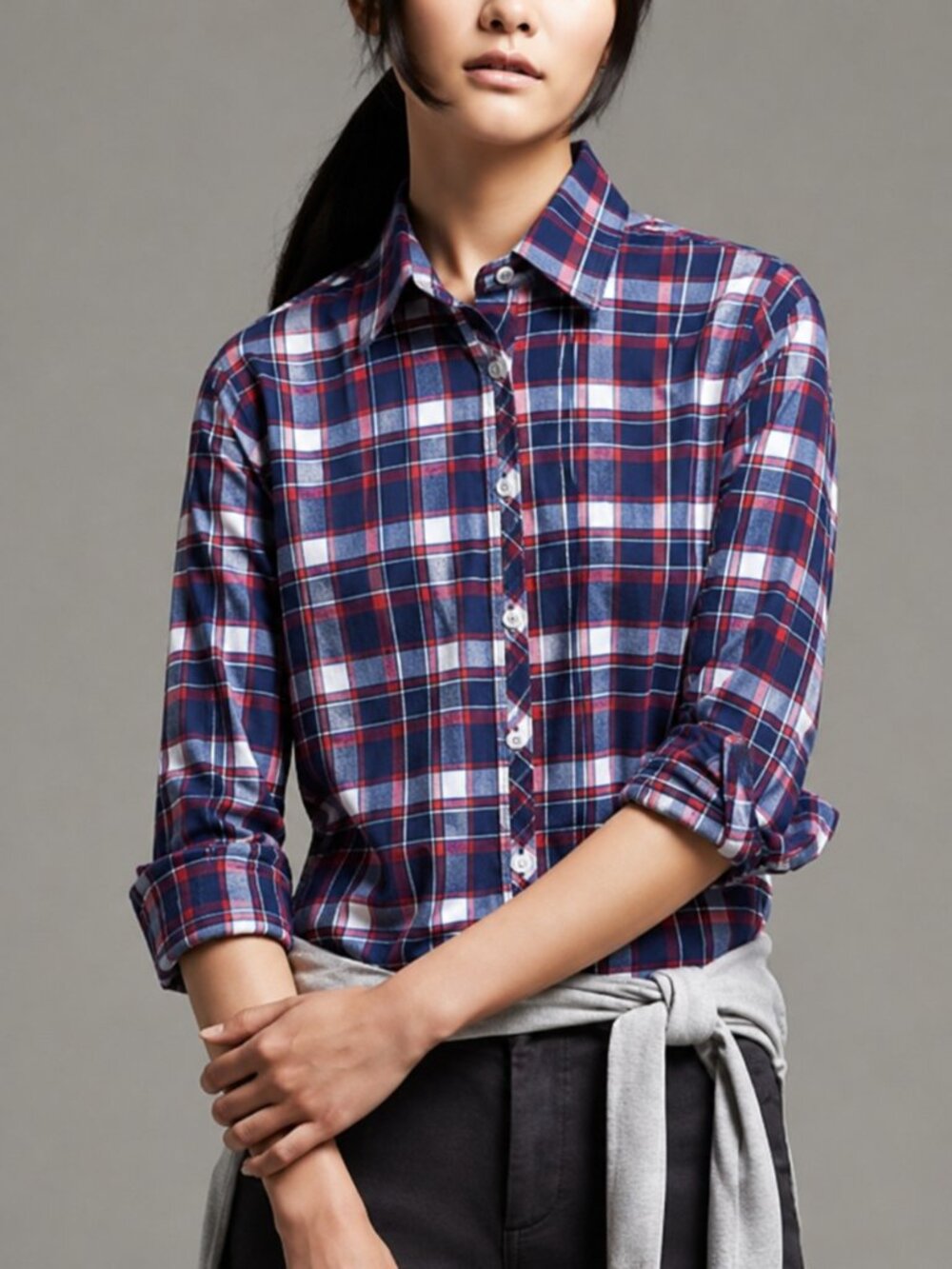 Banana Republic Plaid Shirt size medium